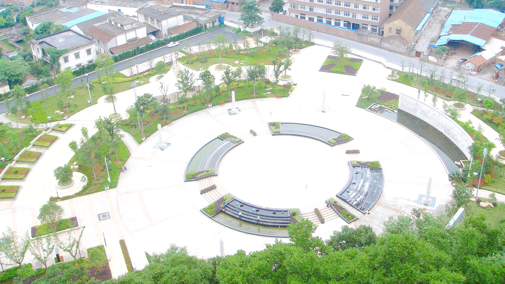 余杭鎮塔山公園文化廣場景觀工程
